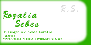 rozalia sebes business card